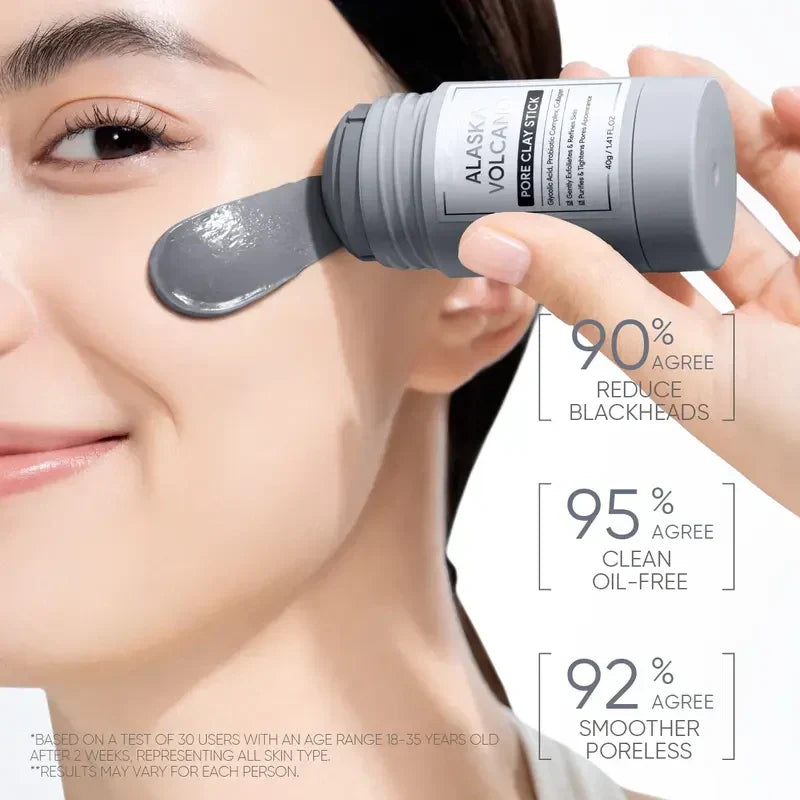 💜Dual Clay Mask Stick Set — Mugwort Clarifying / Volcanic Mud Detoxifying / Brightening & Even-Toning