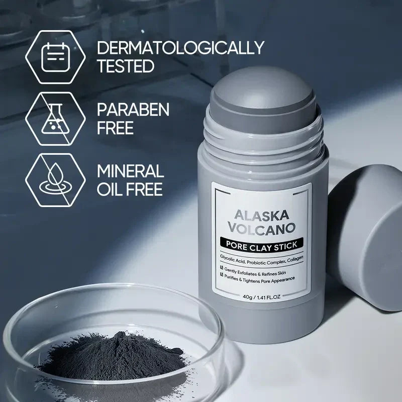 💜Dual Clay Mask Stick Set — Mugwort Clarifying / Volcanic Mud Detoxifying / Brightening & Even-Toning